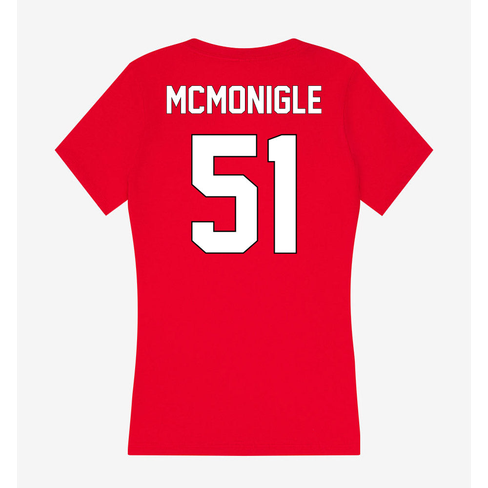 Maryland - NCAA Football : Michael McMonigle - Women's V-Neck T-Shirt-1