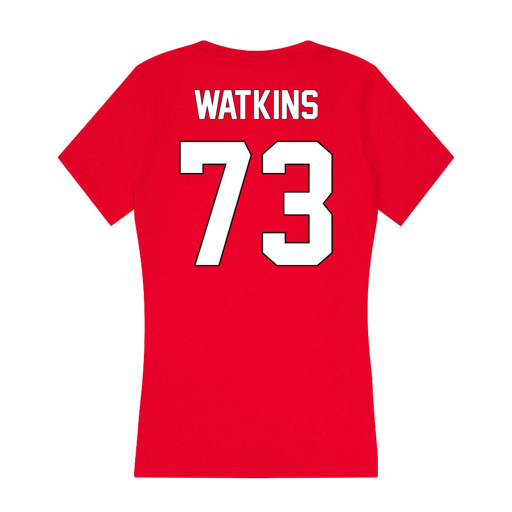 Maryland - NCAA Football : Davon Watkins - Women's V-Neck T-Shirt-1