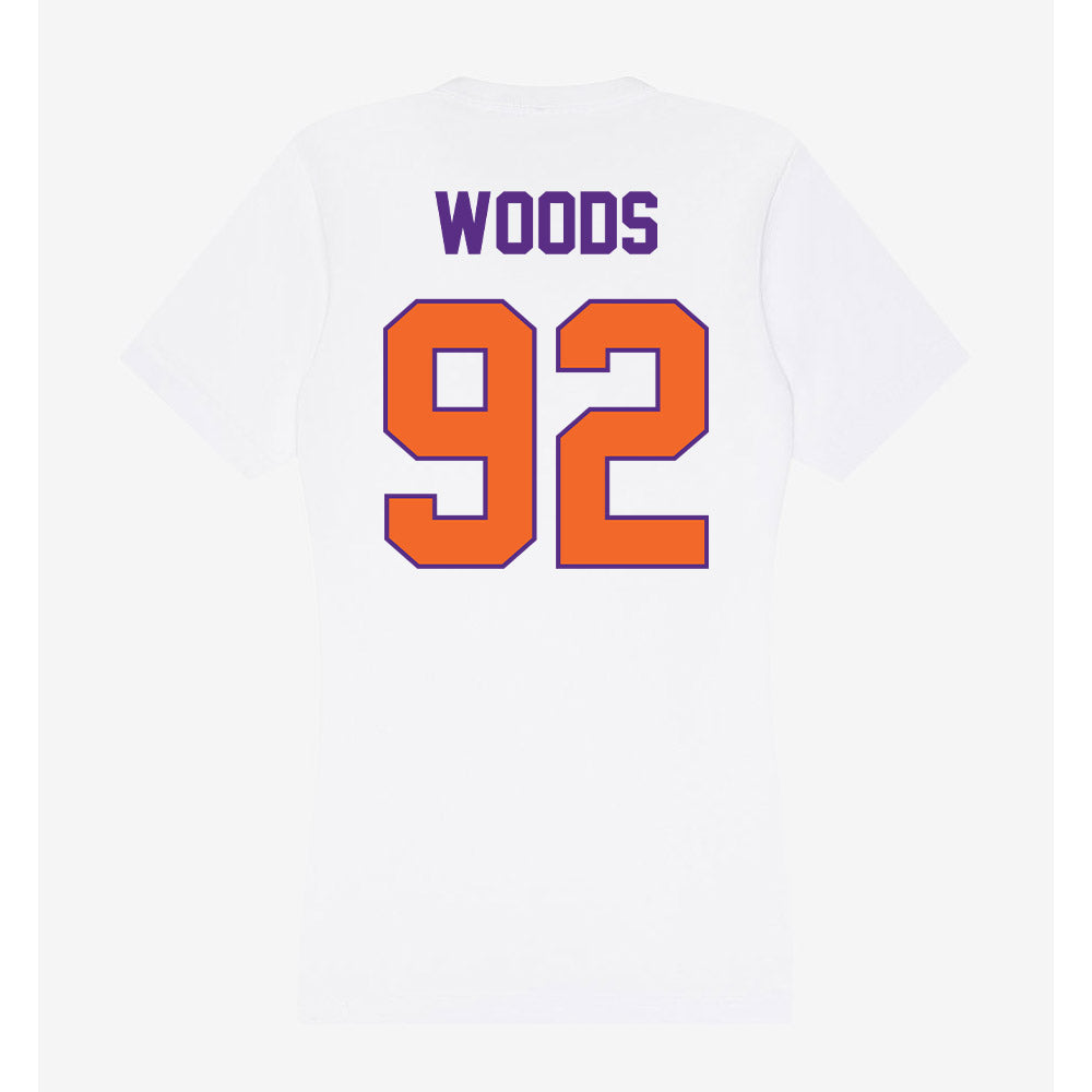 Clemson - NCAA Football : Davarrick Woods - Women's V-Neck T-Shirt-1