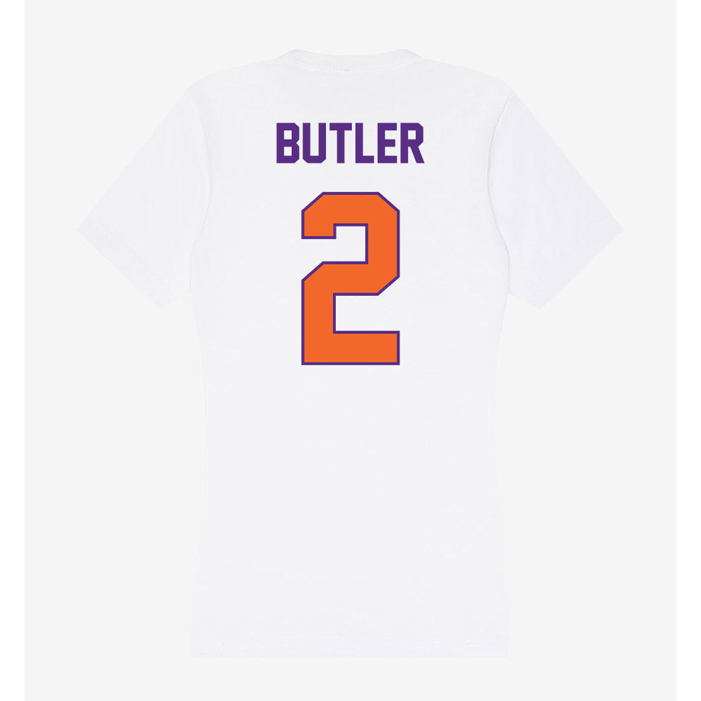 Clemson - NCAA Women's Basketball : Jakerra Butler - Women's V-Neck T-Shirt-1