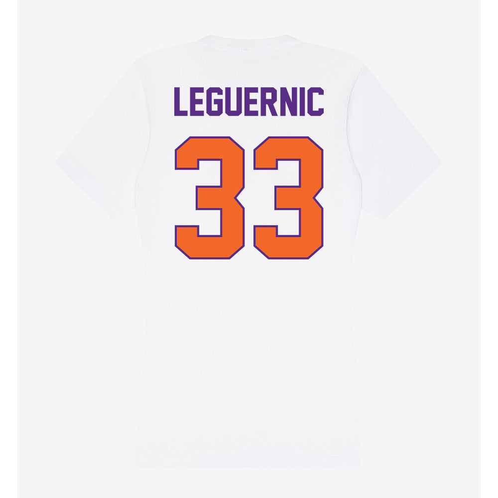 Clemson - NCAA Baseball : Justin LeGuernic - Women's V-Neck T-Shirt-1