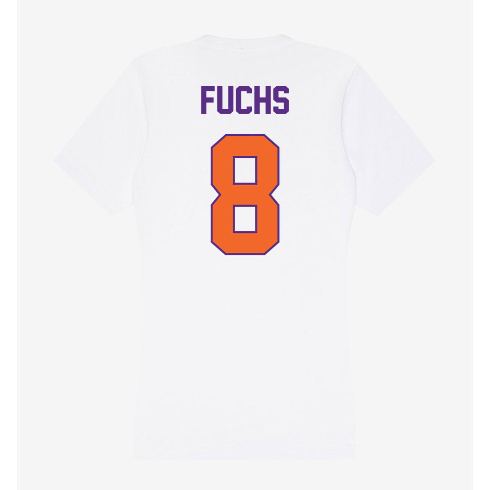 Clemson - NCAA Men's Basketball : David Fuchs - Women's V-Neck T-Shirt-1