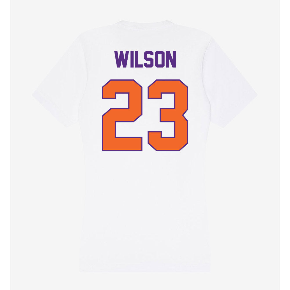 Clemson - NCAA Men's Soccer : Duncan Wilson - Women's V-Neck T-Shirt-1