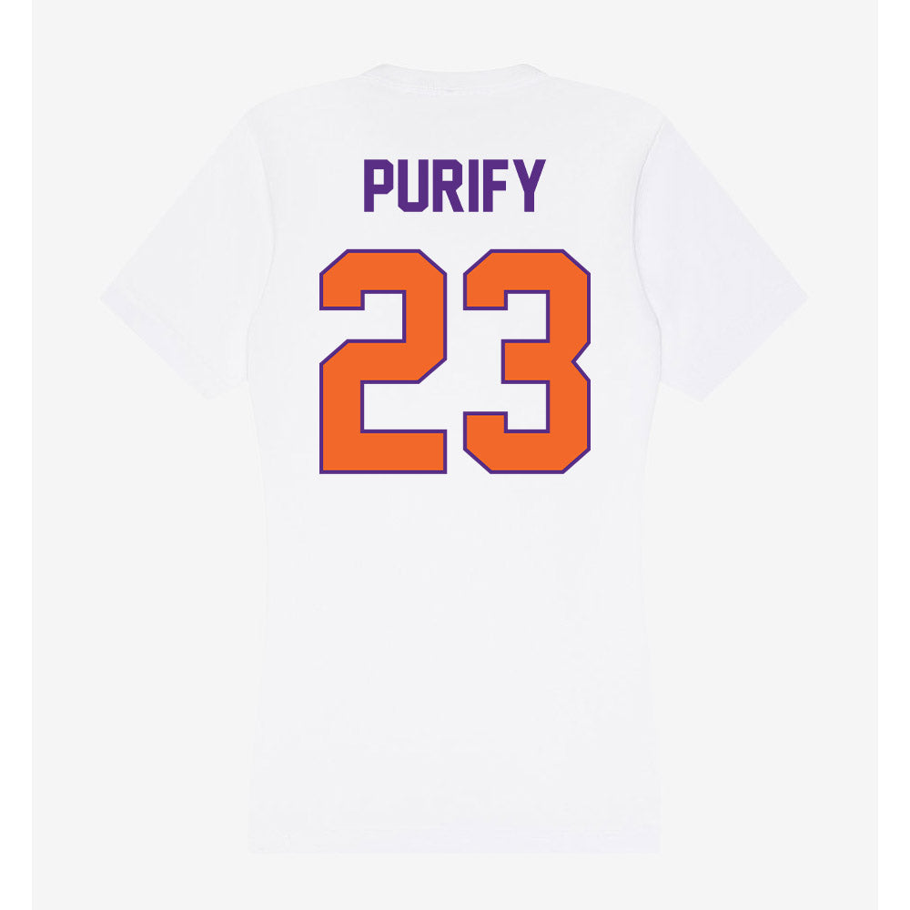Clemson - NCAA Baseball : Jarren Purify - Women's V-Neck T-Shirt-1