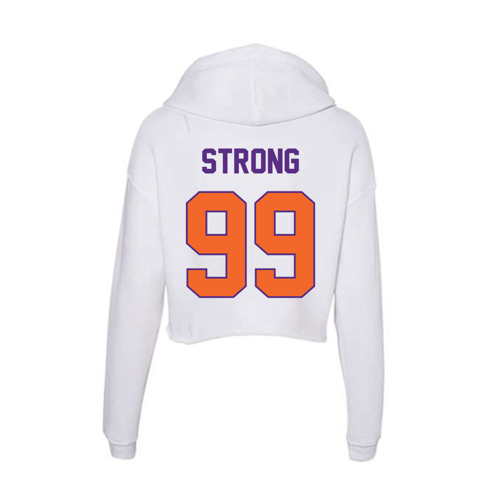 Clemson - NCAA Football : Markus Strong - Women's Crop Fleece Hooded Sweatshirt-1