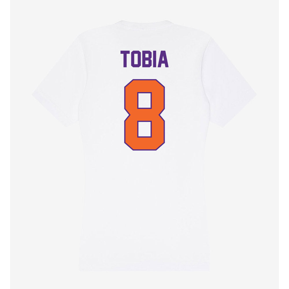 Clemson - NCAA Women's Soccer : Jenna Tobia - Women's V-Neck T-Shirt-1