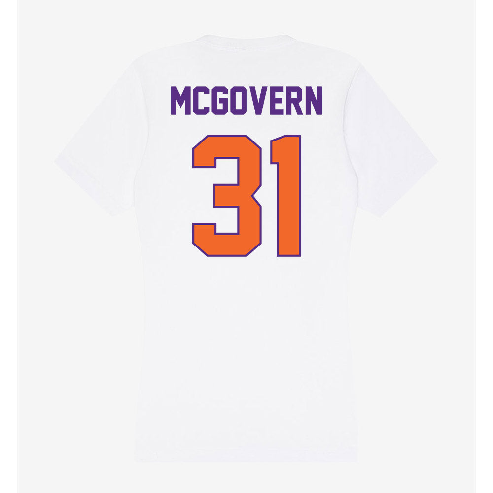 Clemson - NCAA Baseball : Jacob McGovern - Women's V-Neck T-Shirt-1