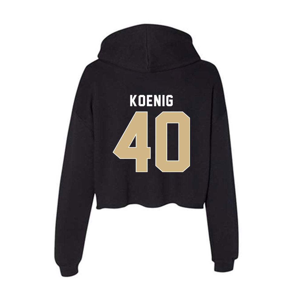 FSU - NCAA Beach Volleyball : Audrey Koenig - Women's Crop Fleece Hoodie-1