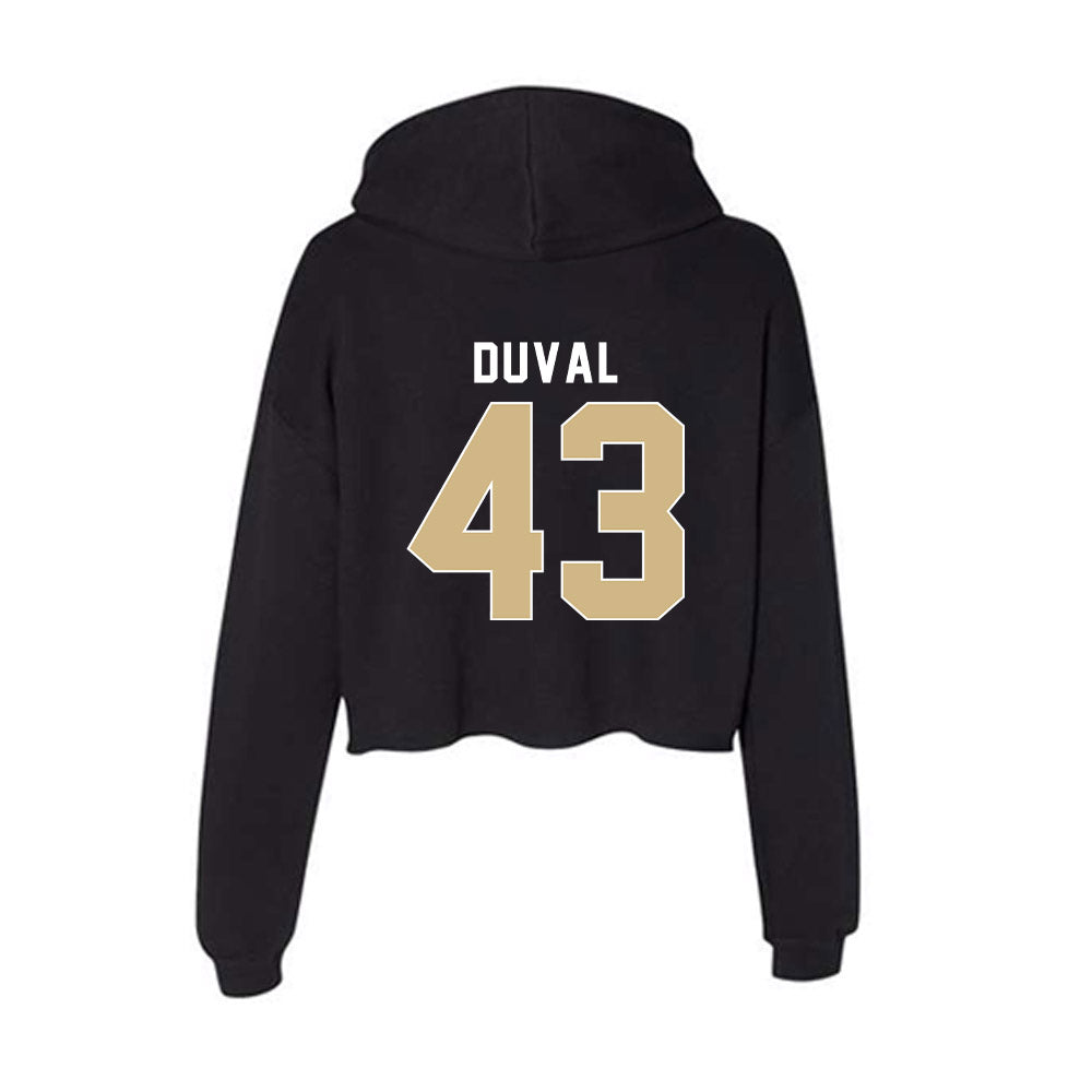 FSU - NCAA Beach Volleyball : Saofe Duval - Women's Crop Fleece Hoodie-1
