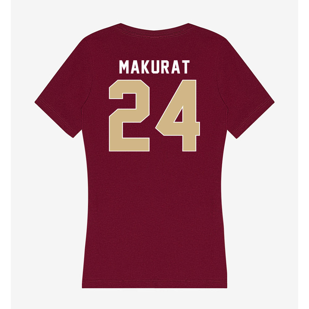 FSU - NCAA Women's Basketball : Agata Makurat - Women's V-Neck T-Shirt-1