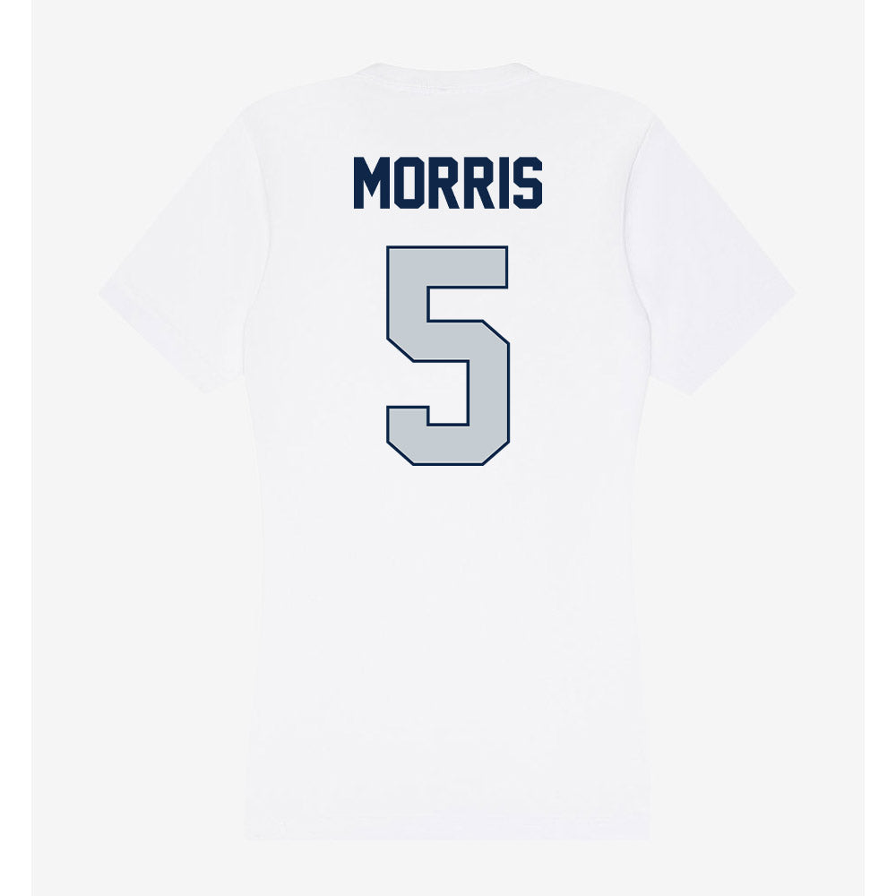Samford - NCAA Women's Basketball : Francie Morris - Women's V-Neck T-Shirt-1