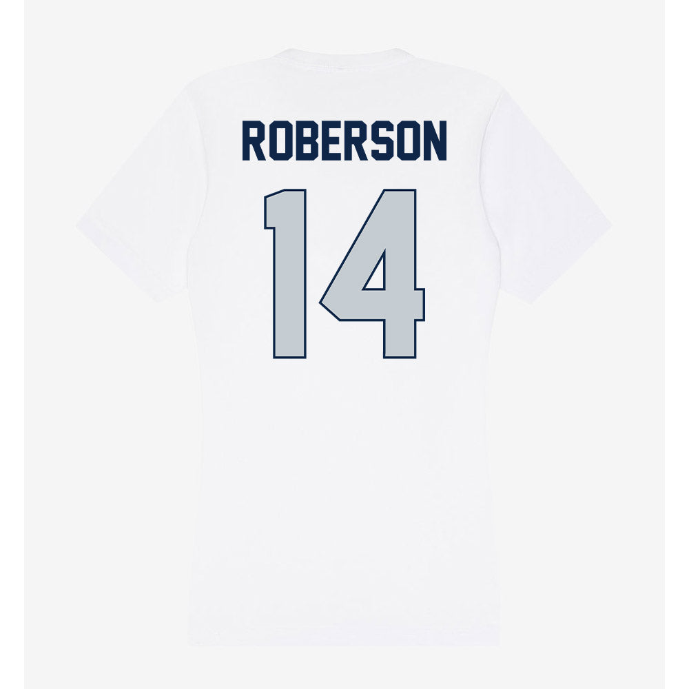 Samford - NCAA Women's Basketball : Makayla Roberson - Women's V-Neck T-Shirt-1