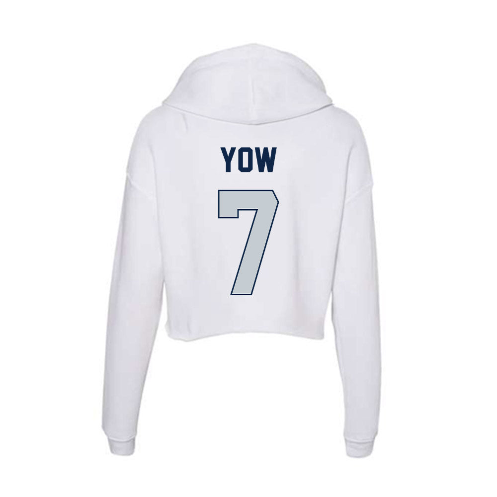 Samford - NCAA Football : Kerrell Yow - Women's Crop Fleece Hooded Sweatshirt-1