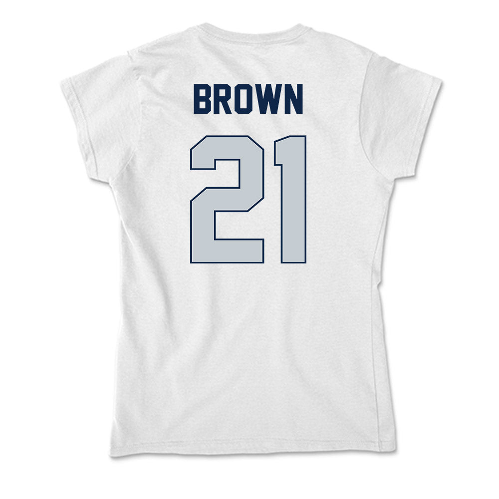 Samford - NCAA Men's Basketball : Corey Brown - Soft Style Women’s T-Shirt-1