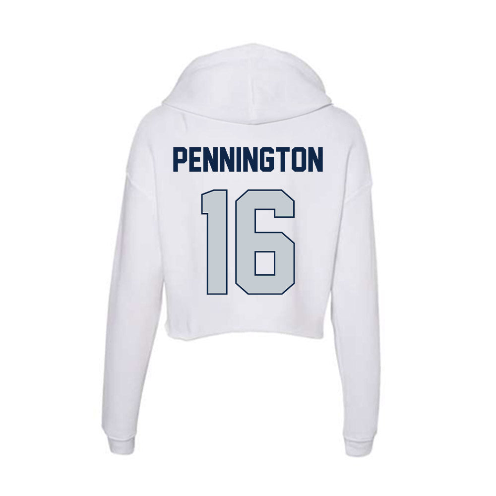 Samford - NCAA Football : Cooper Pennington - Women's Crop Fleece Hooded Sweatshirt-1