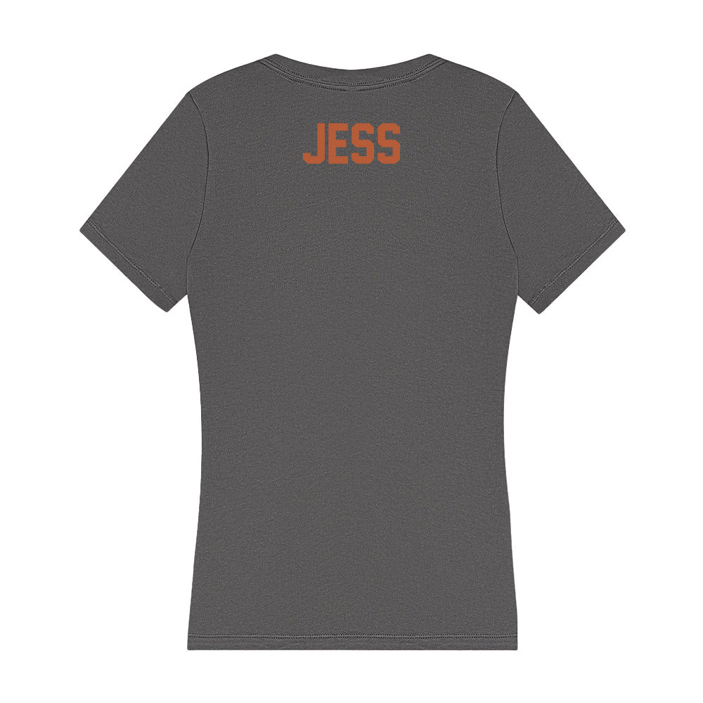 Texas - NCAA Women's Cross Country : Eva Jess - Women's V-Neck T-Shirt-1