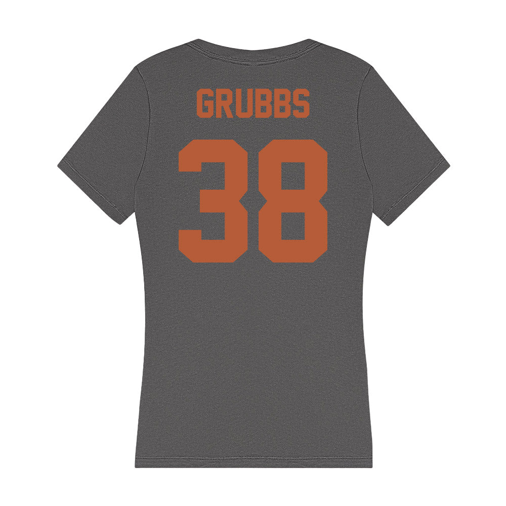 Texas - NCAA Baseball : Max Grubbs - Women's V-Neck T-Shirt-1