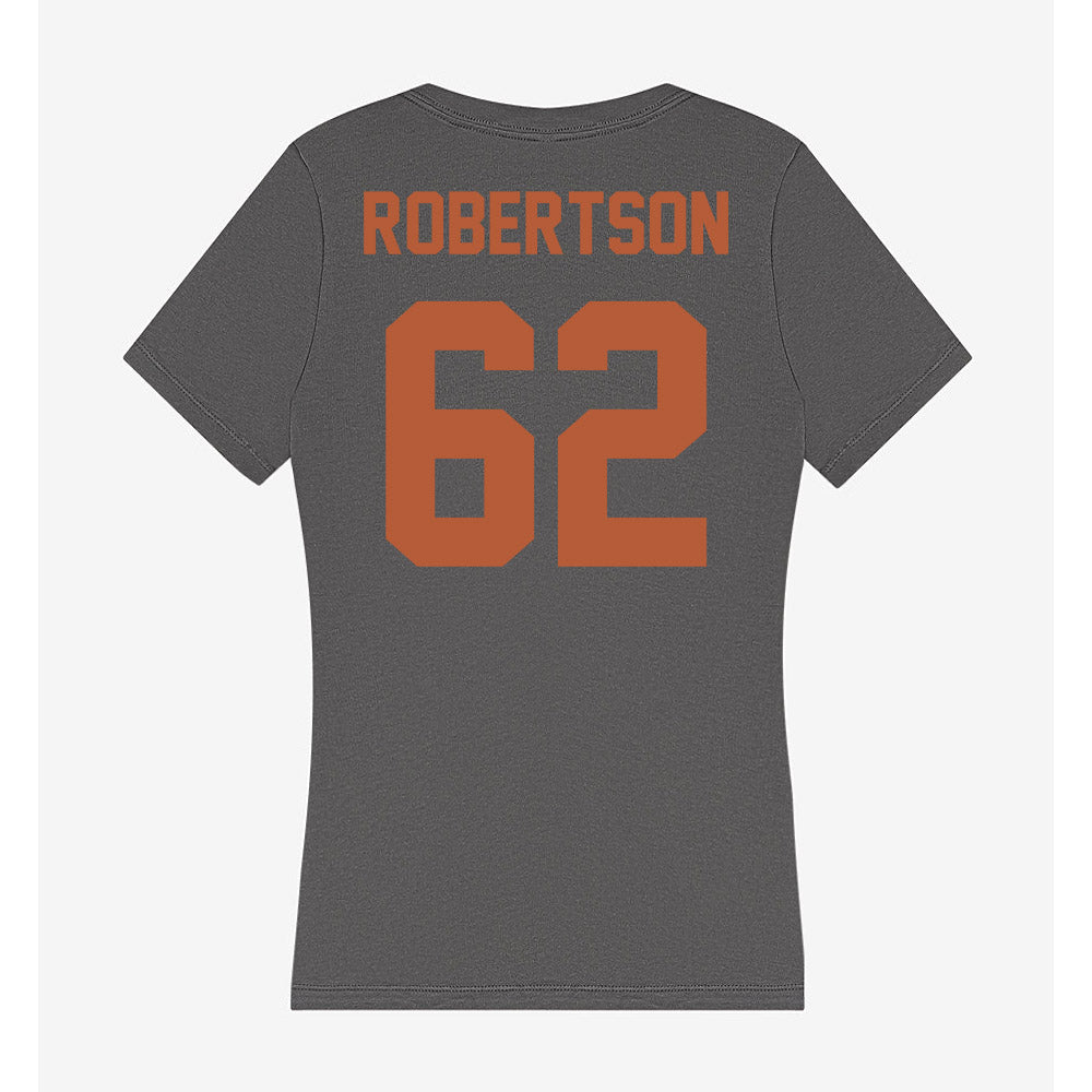 Texas - NCAA Football : Connor Robertson - Women's V-Neck T-Shirt-1