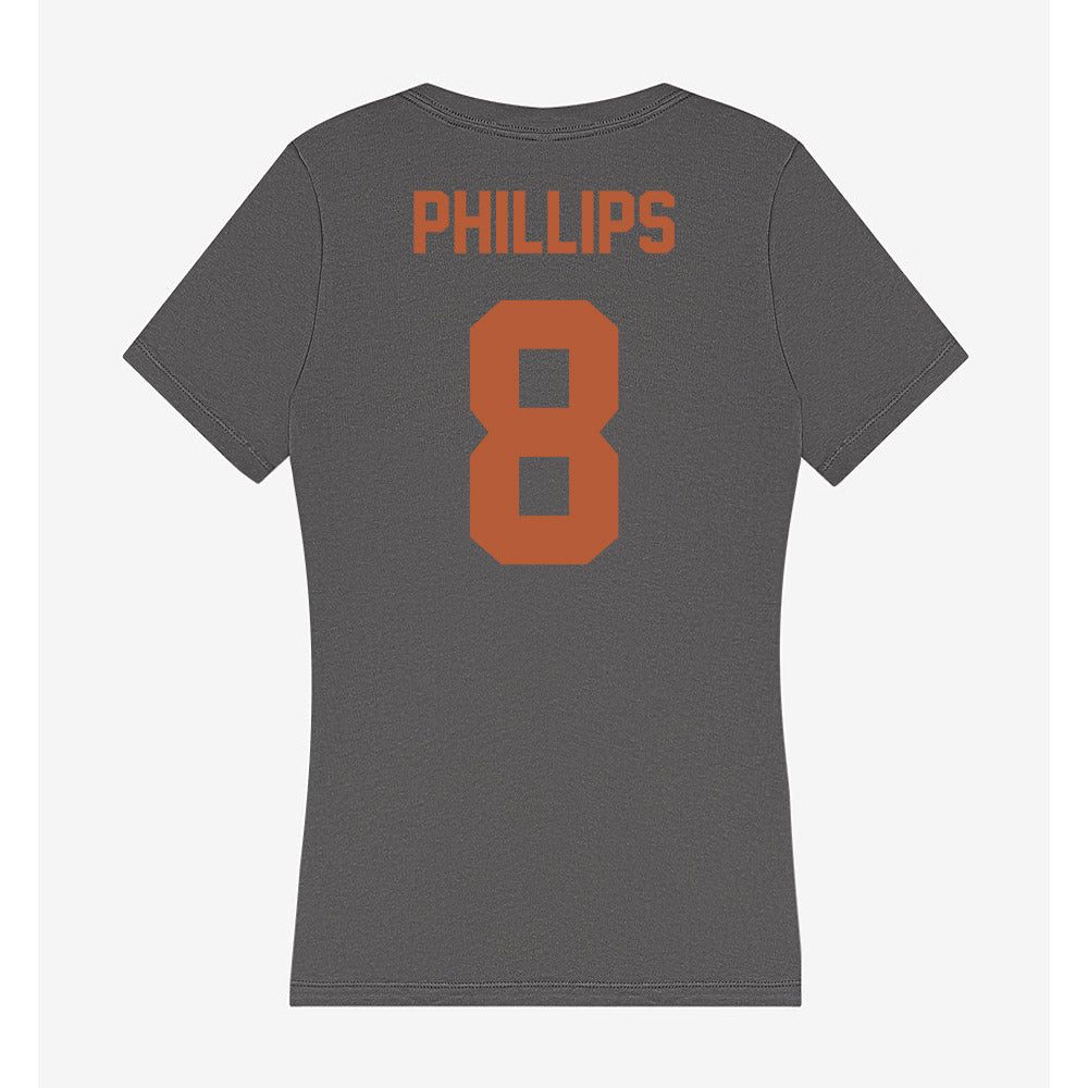 Texas - NCAA Football : Kade Phillips - Women's V-Neck T-Shirt-1