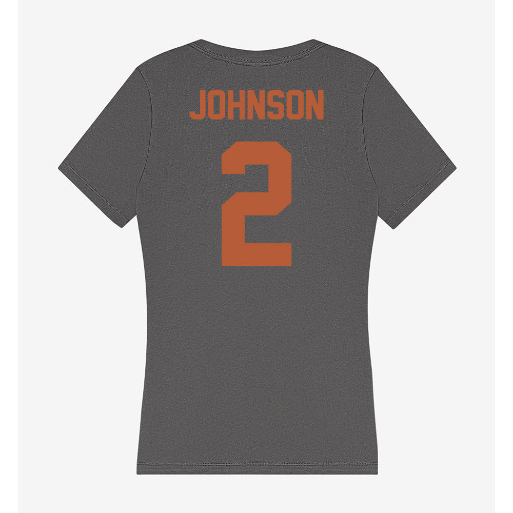 Texas - NCAA Men's Basketball : Isaiah Johnson - Classic Shersey Women's V-Neck T-Shirt-1