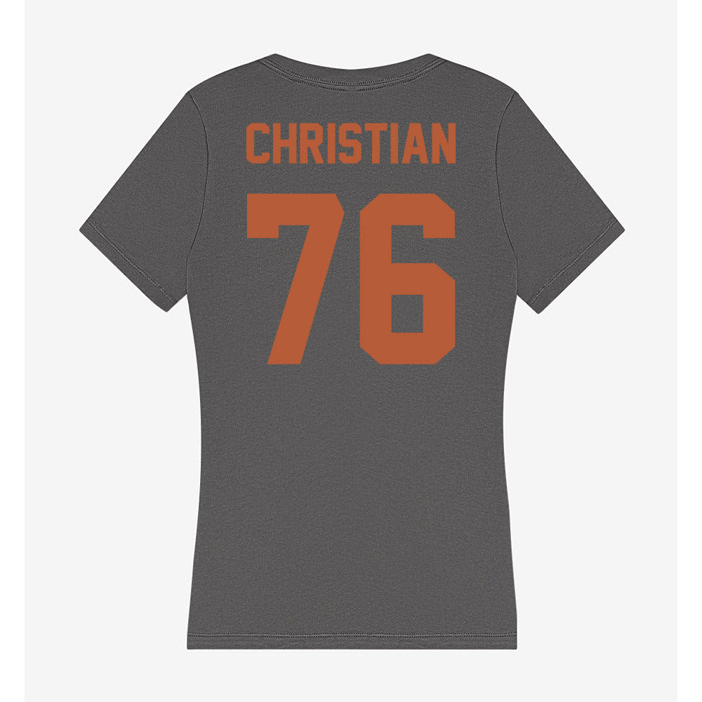 Texas - NCAA Football : Jackson Christian - Women's V-Neck T-Shirt-1