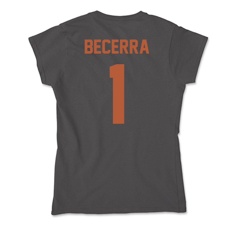 Texas - NCAA Baseball : Temo Becerra - Soft Style Women’s T-Shirt-1