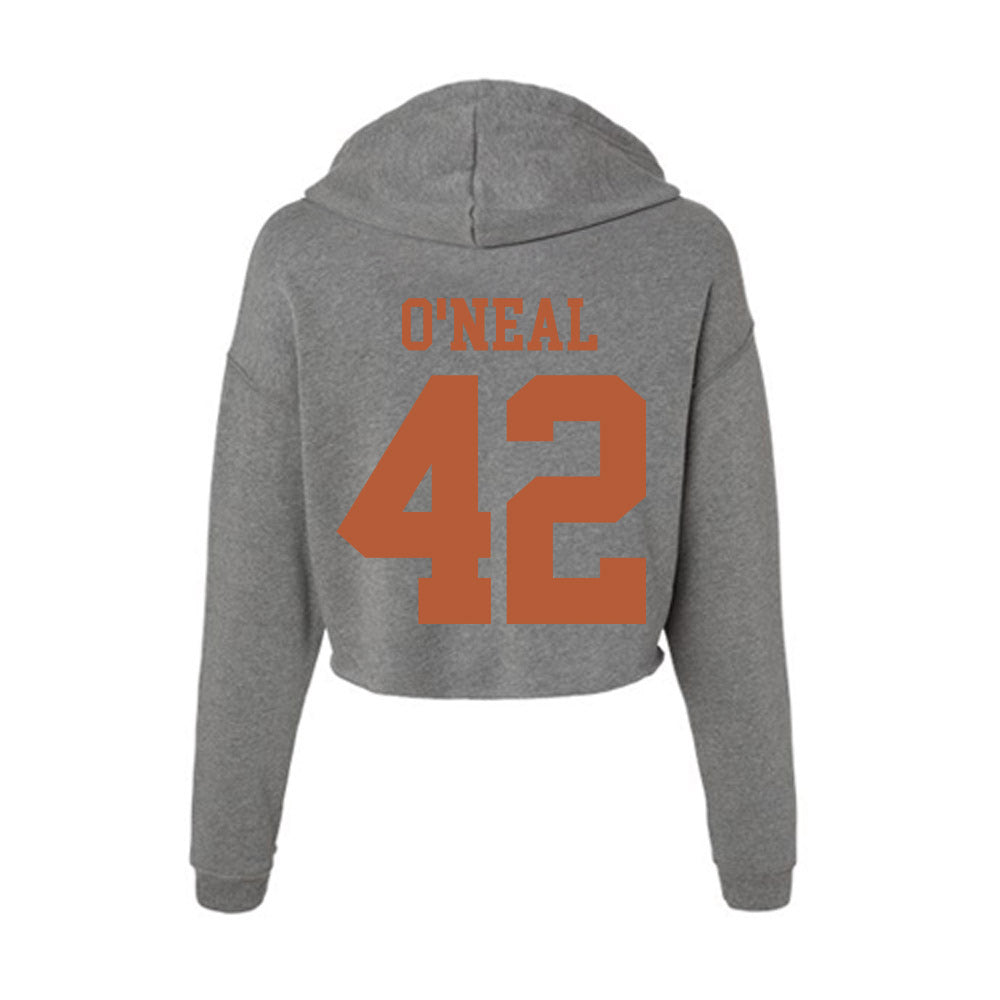 Texas - NCAA Football : Trott O'Neal - Women's Crop Fleece Hoodie-1