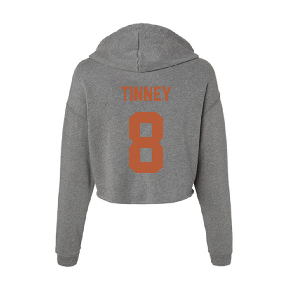 Texas - NCAA Baseball : Carson Tinney - Women's Crop Fleece Hoodie-1
