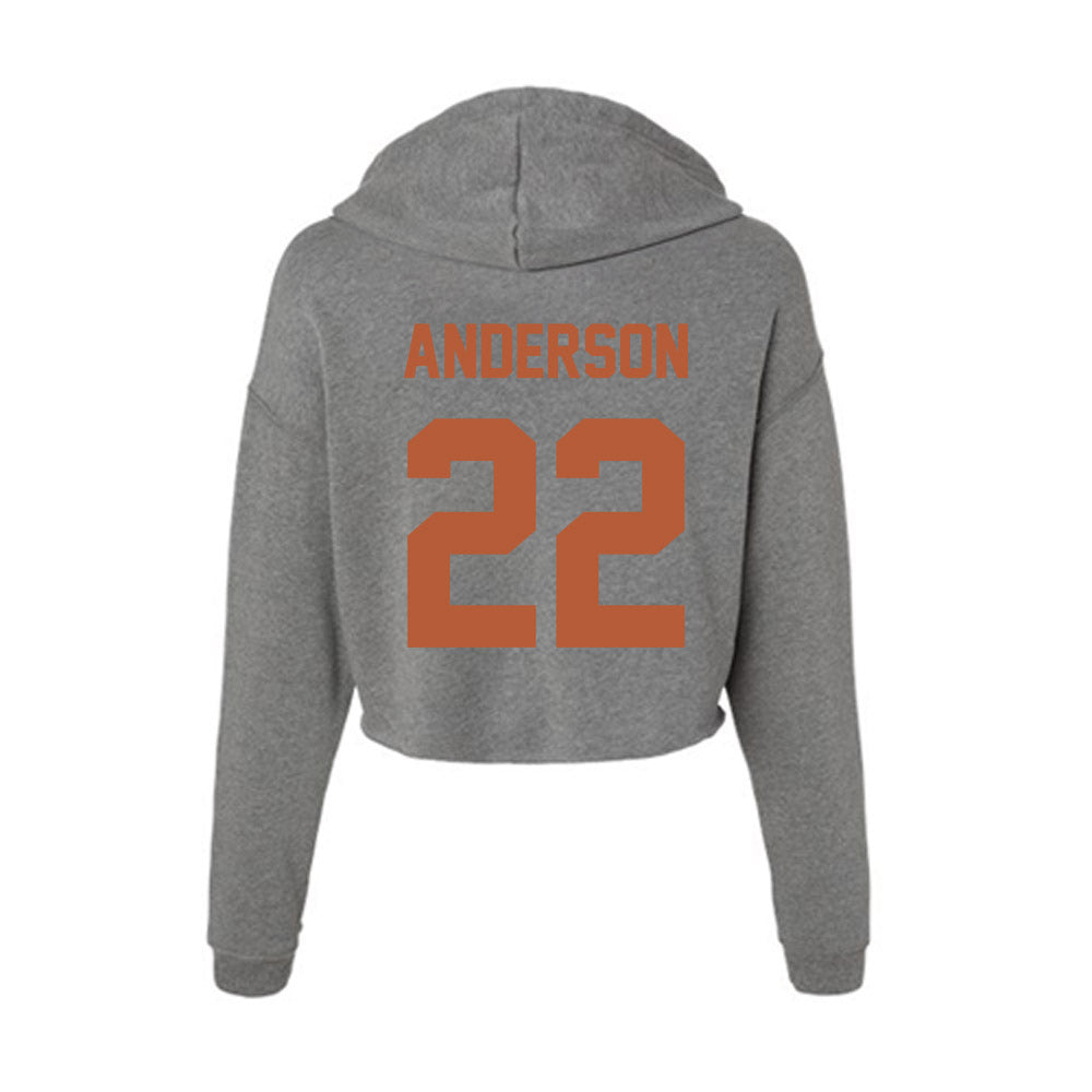 Texas - NCAA Women's Volleyball : Henley Anderson - Women's Crop Fleece Hoodie-1