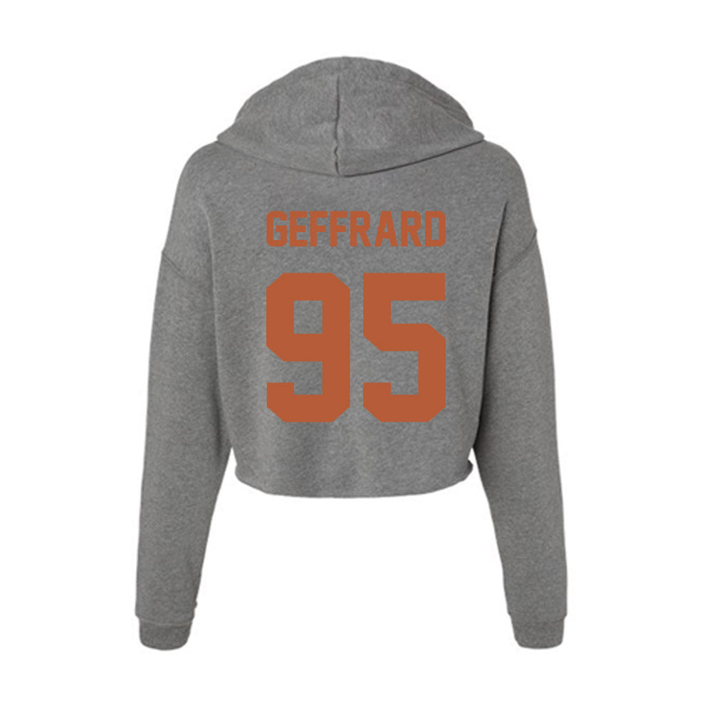 Texas - NCAA Football : Ian Geffrard - Women's Crop Fleece Hoodie-1