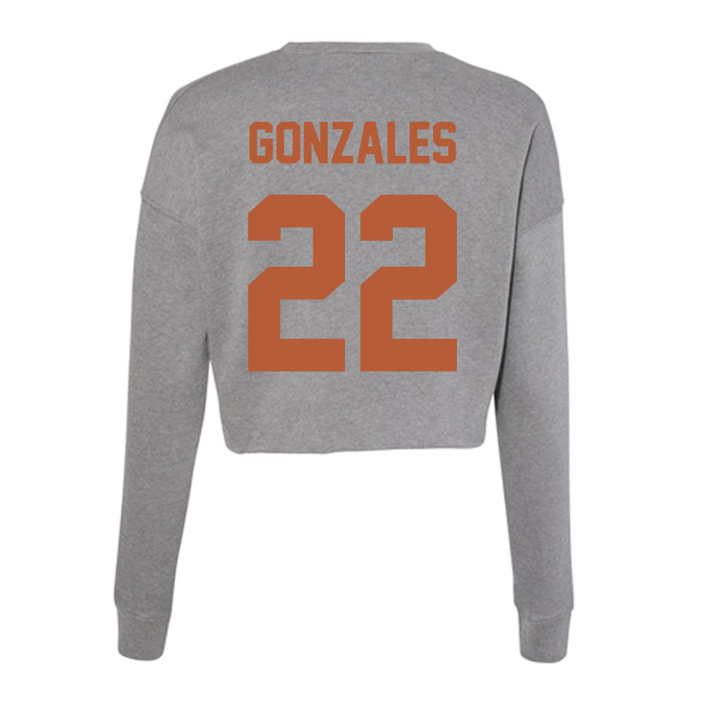 Texas - NCAA Softball : Brenlee Gonzales - Women's Cropped Crew Fleece-1