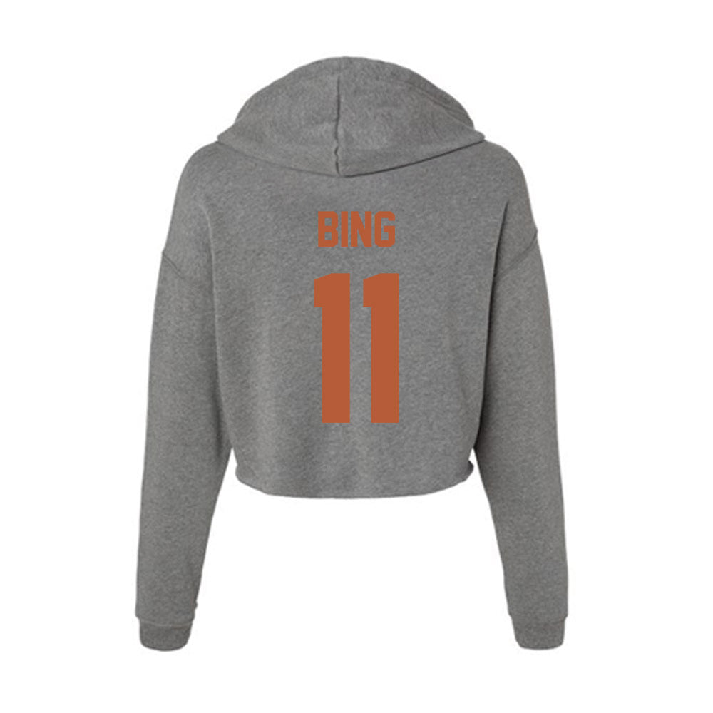 Texas - NCAA Baseball : Kade Bing - Women's Crop Fleece Hoodie-1