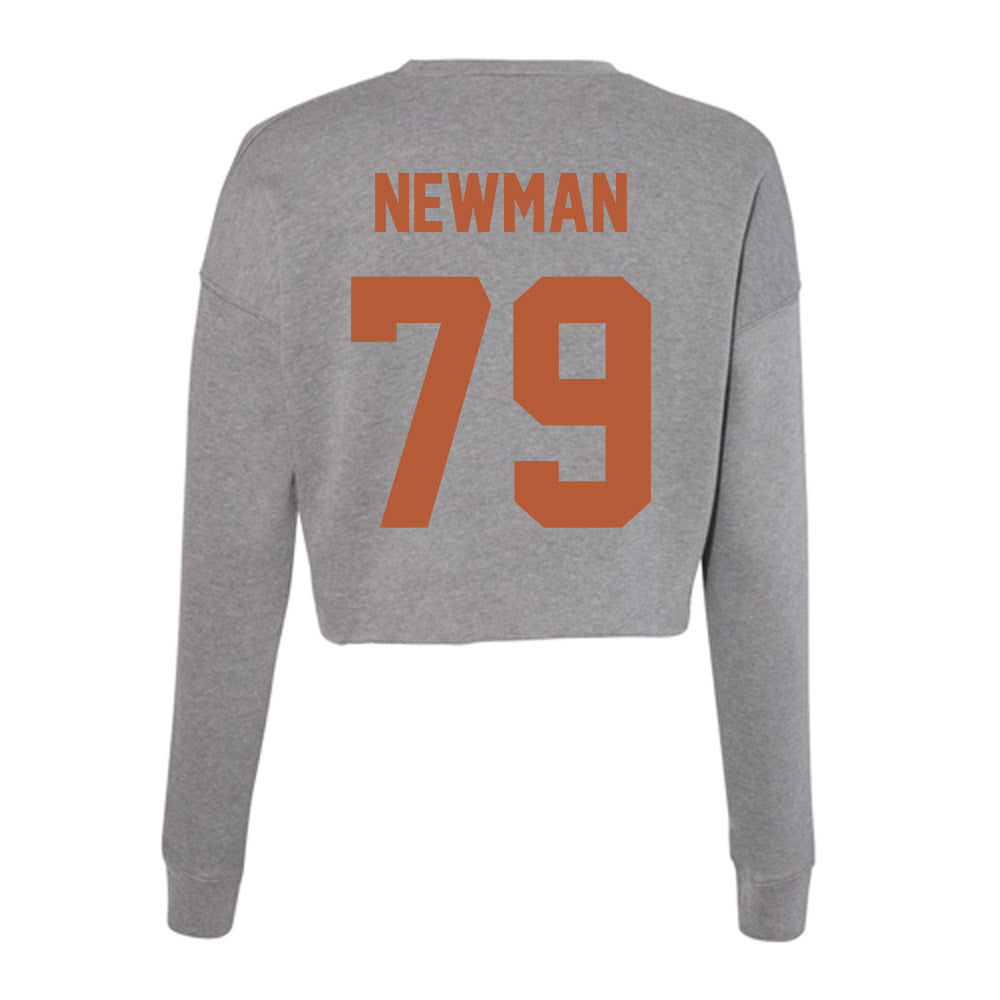 Texas - NCAA Football : Jonte Newman - Women's Cropped Crew Fleece-1