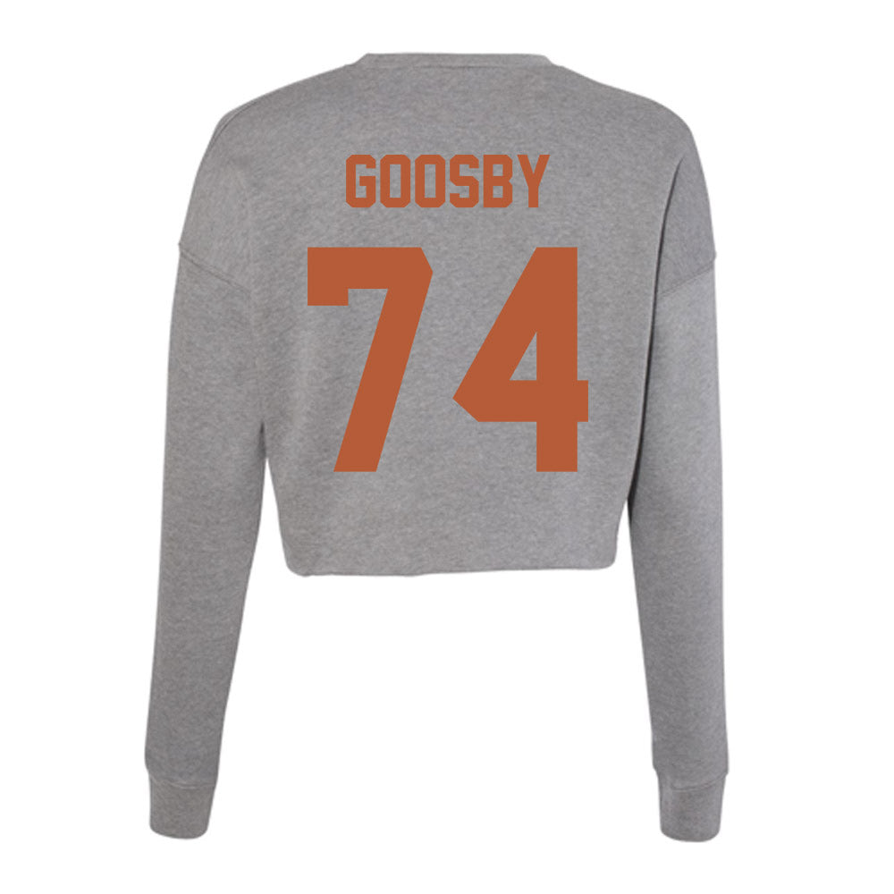 Texas - NCAA Football : Trevor Goosby - Classic Shersey Women's Cropped Crew Fleece-1