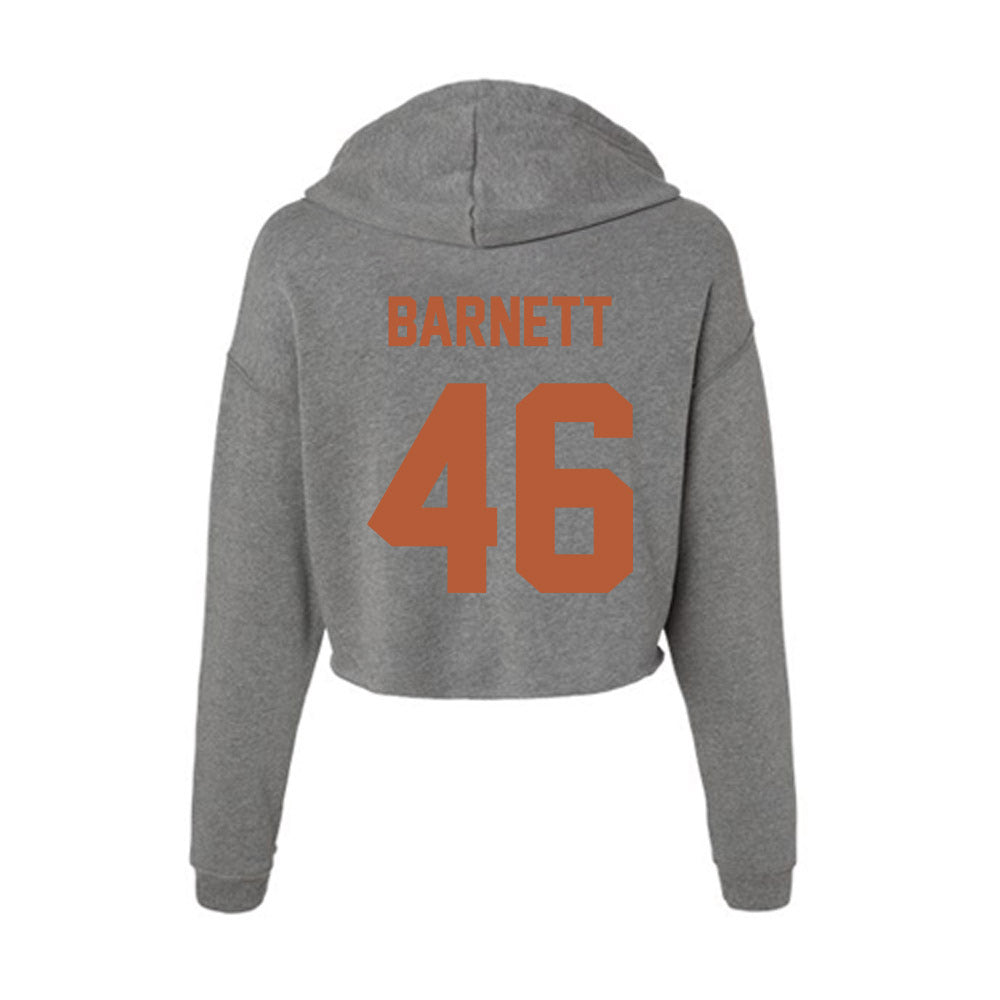 Texas - NCAA Football : Spencer Barnett - Women's Crop Fleece Hoodie-1