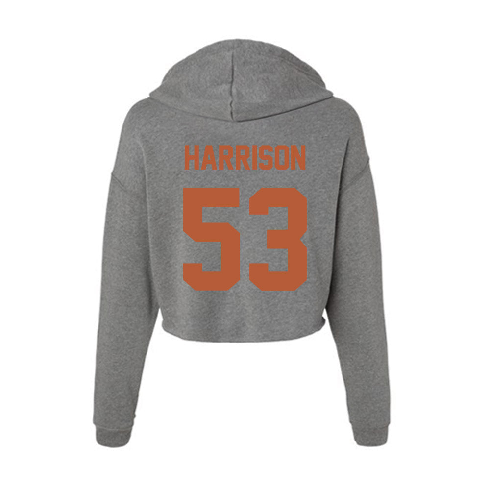 Texas - NCAA Baseball : Luke Harrison - Women's Crop Fleece Hoodie-1
