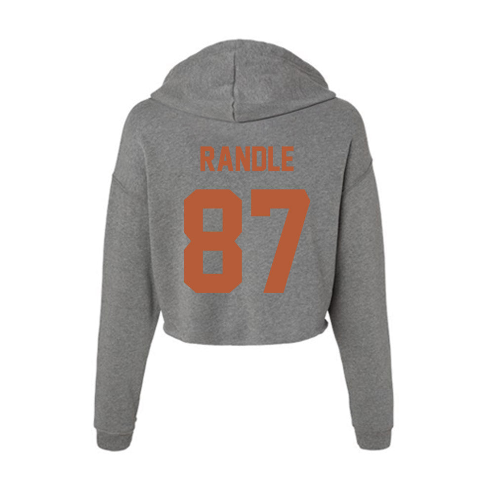 Texas - NCAA Football : Will Randle - Classic Shersey Women's Crop Fleece Hooded Sweatshirt-1