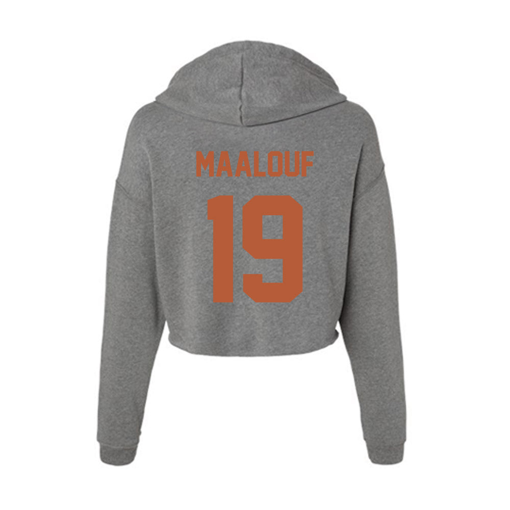 Texas - NCAA Women's Soccer : Rosa Maalouf - Women's Crop Fleece Hoodie-1