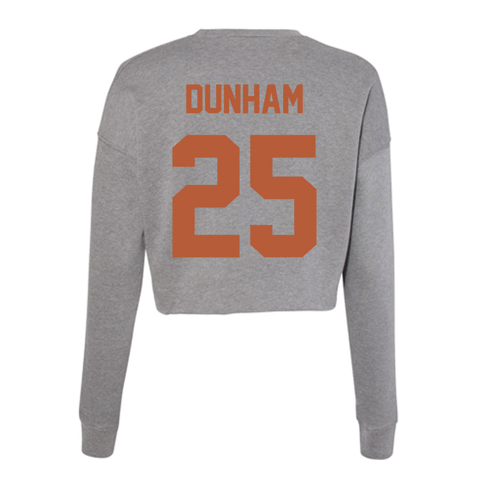 Texas - NCAA Football : Luke Dunham - Women's Cropped Crew Fleece-1