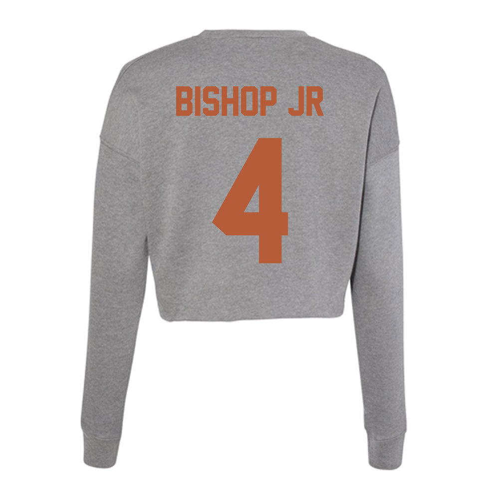 Texas - NCAA Football : Jermaine Bishop Jr - Women's Cropped Crew Fleece-1