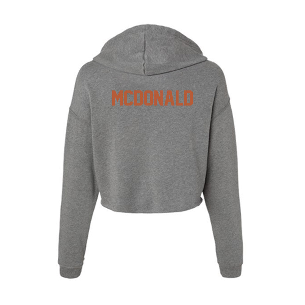Texas - NCAA Women's Soccer : Ava McDonald - Women's Crop Fleece Hoodie-1