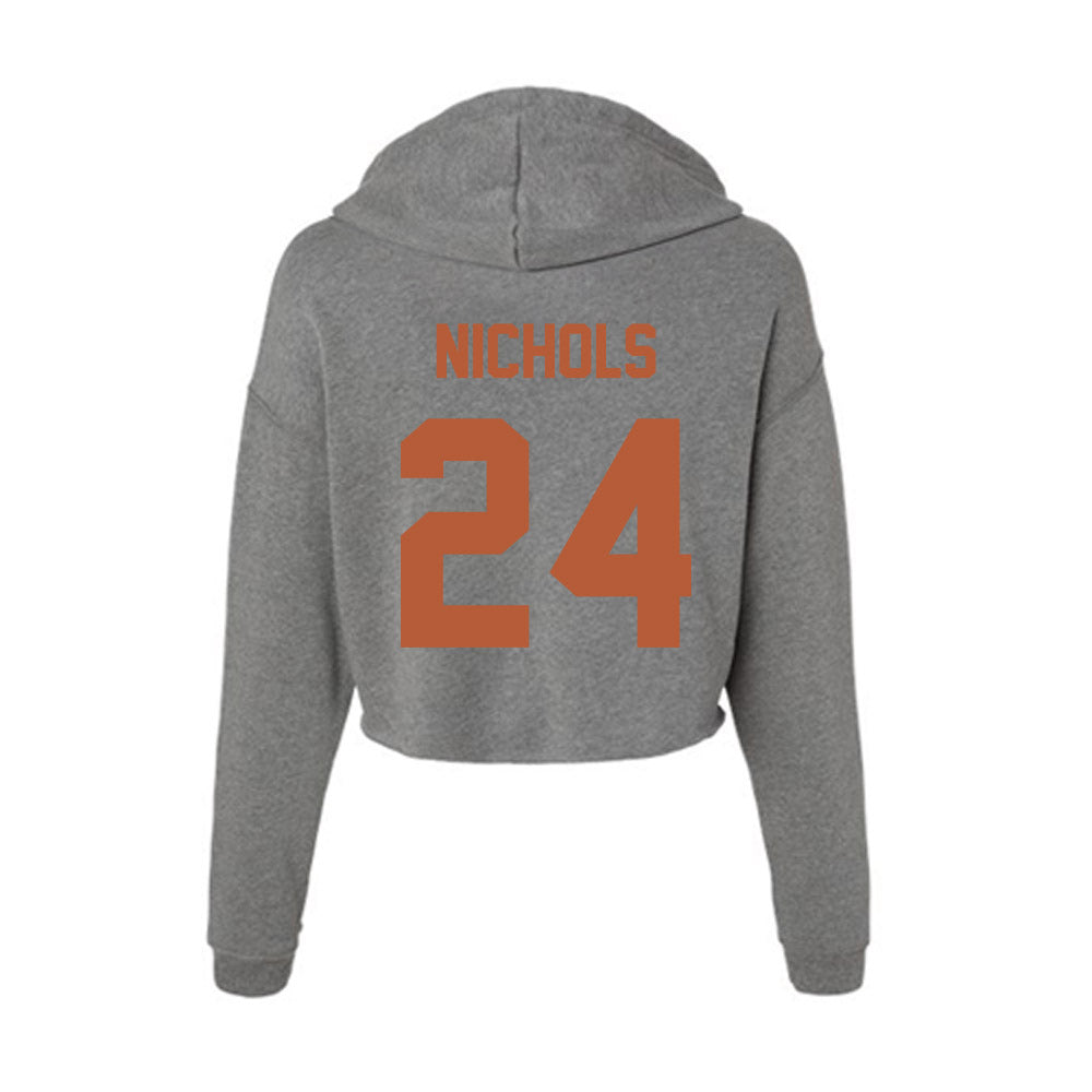 Texas - NCAA Softball : Jaycie Nichols - Women's Crop Fleece Hoodie-1