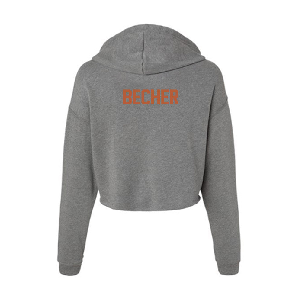 Texas - NCAA Women's Rowing : Paula Becher - Women's Crop Fleece Hoodie-1