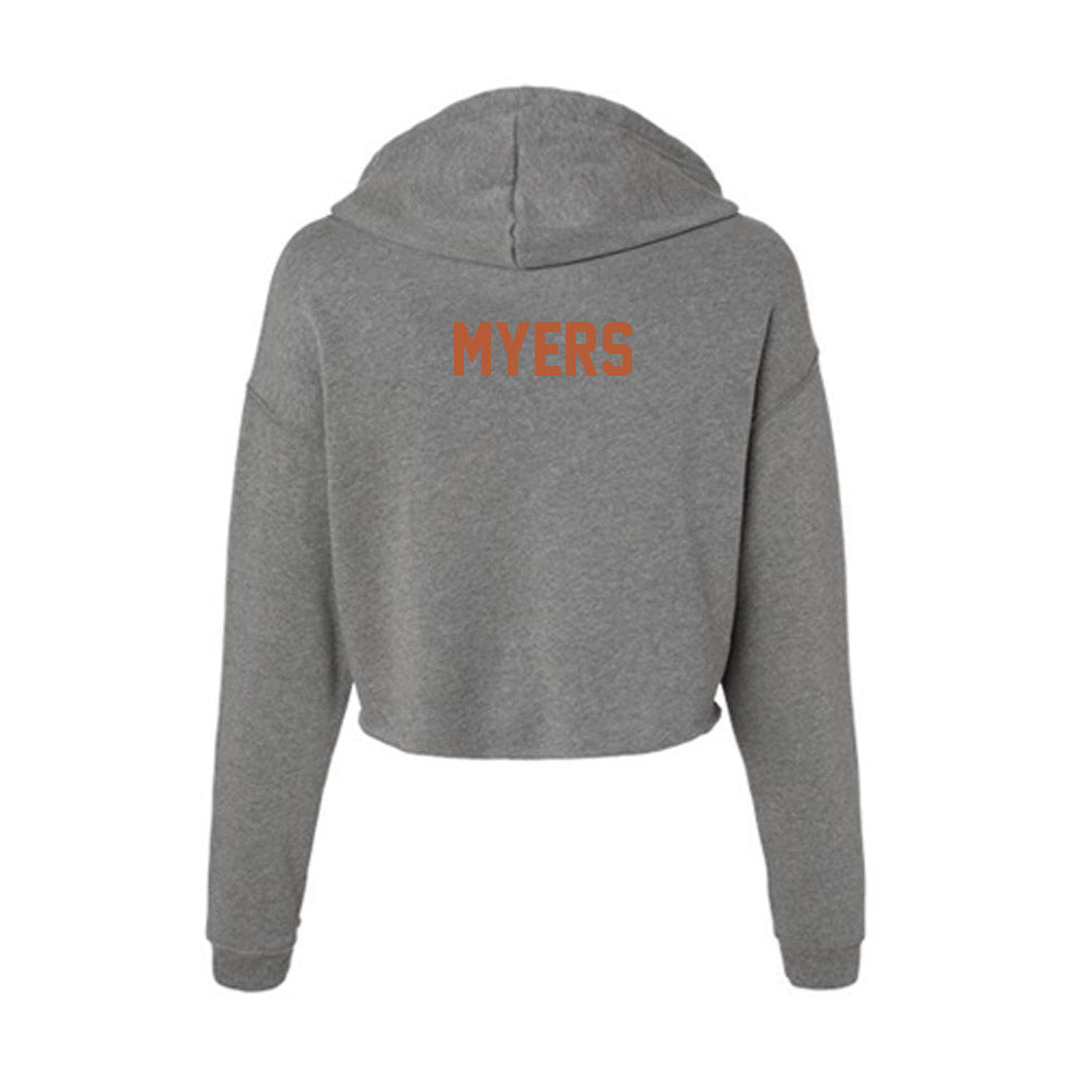 Texas - NCAA Women's Swimming & Diving : Ella Myers - Women's Crop Fleece Hoodie-1