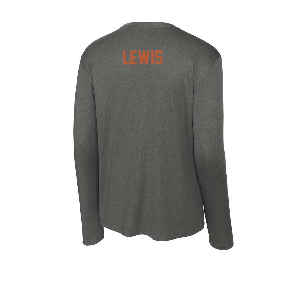Texas - NCAA Men's Track & Field : Brock Lewis - Activewear Long Sleeve T-Shirt-1