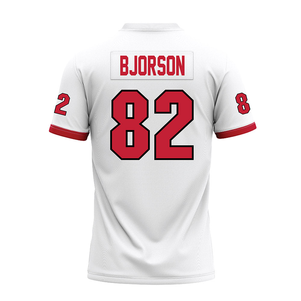 Miami of Ohio - NCAA Football : Andrew Bjorson - White Premium Football Jersey-1
