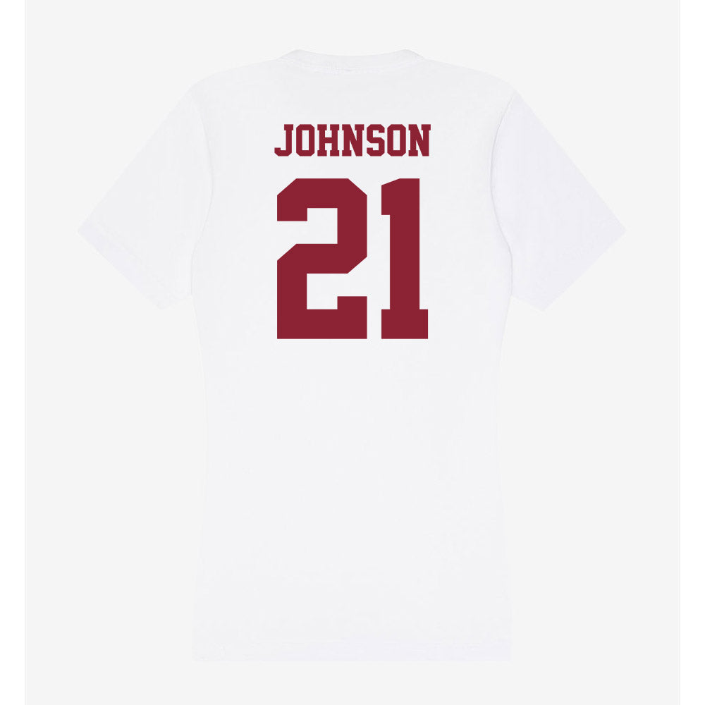 UMass - NCAA Football : Terron Johnson - Women's V-Neck T-Shirt-1