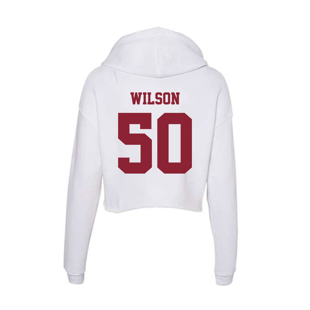 UMass - NCAA Football : Gavin Wilson - Women's Crop Fleece Hoodie-1