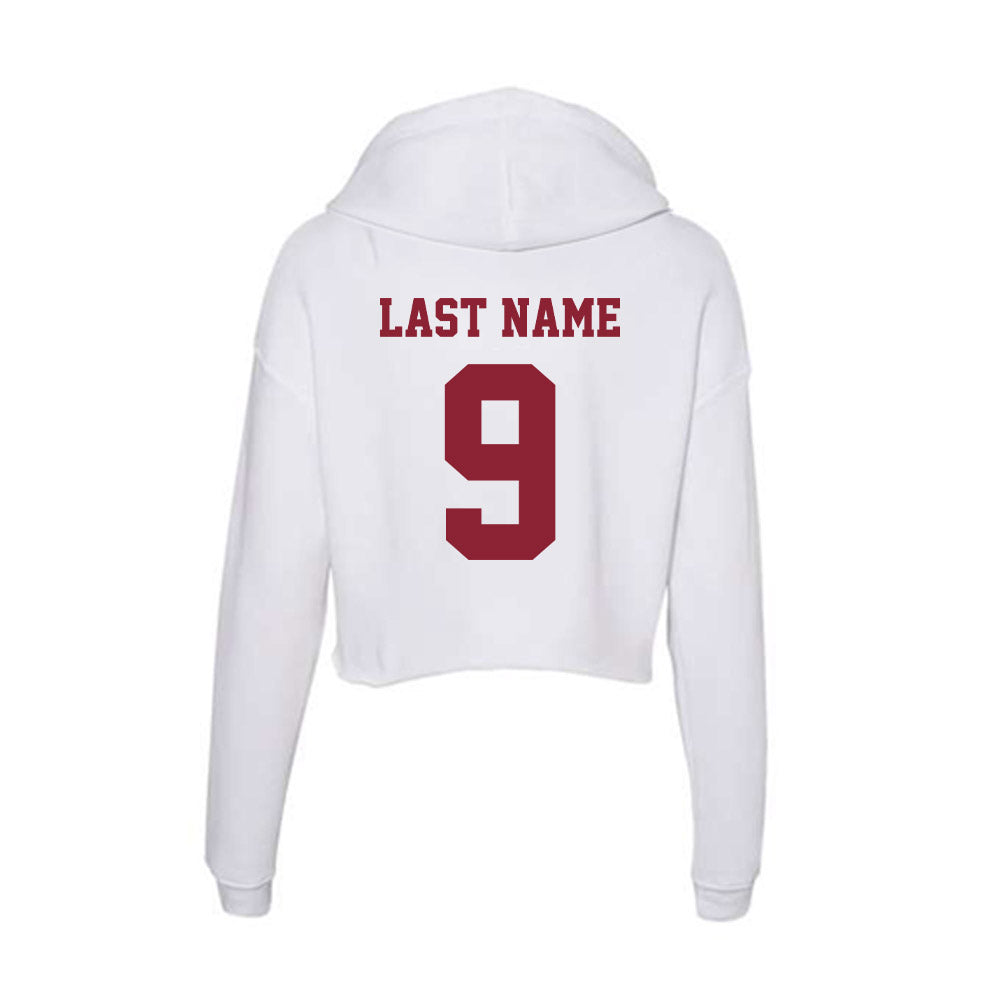 UMass - NCAA Football : Justin Krueger - Women's Crop Fleece Hoodie-1