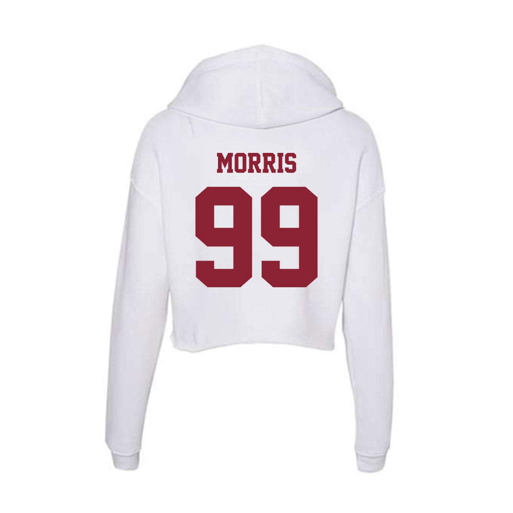 UMass - NCAA Football : Derek Morris - Women's Crop Fleece Hoodie-1